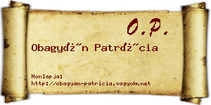Obagyán Patrícia névjegykártya